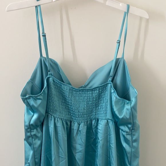 Wild Fable aqua silk dress - Picture 5 of 7